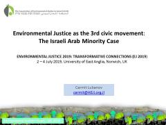 The Israeli Arab Minority Case based on AEJI research AEJI story